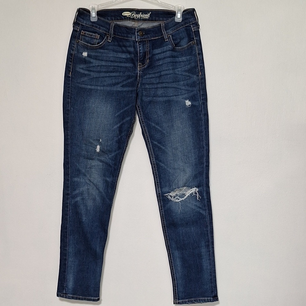 Old Navy Boyfriend Jeans Distressed  Denim